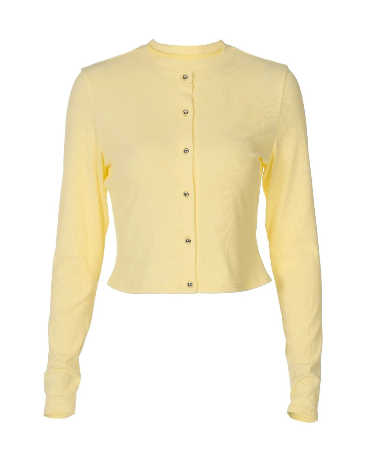 Luna Buttoned Slim-Fit Cardigan Top