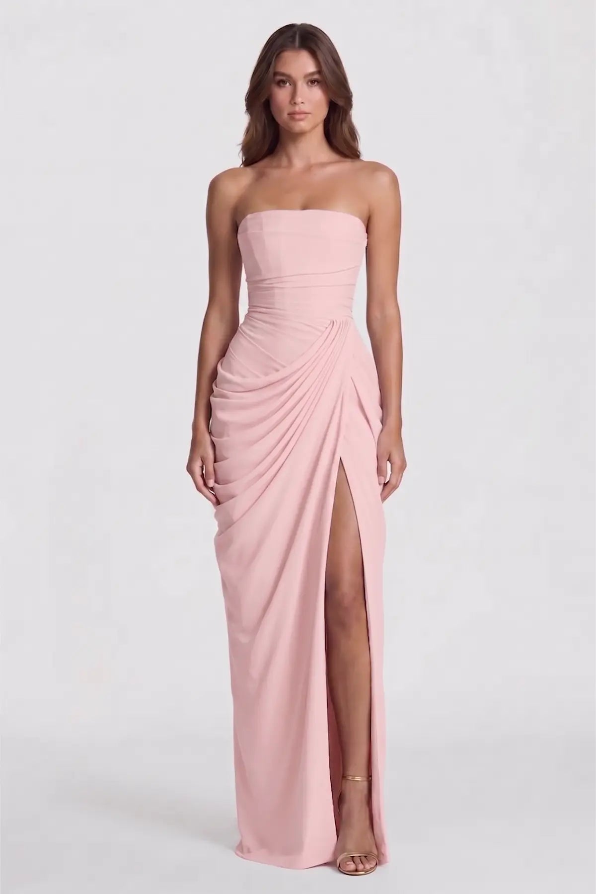 Sleeveless Lace Up Evening Dress