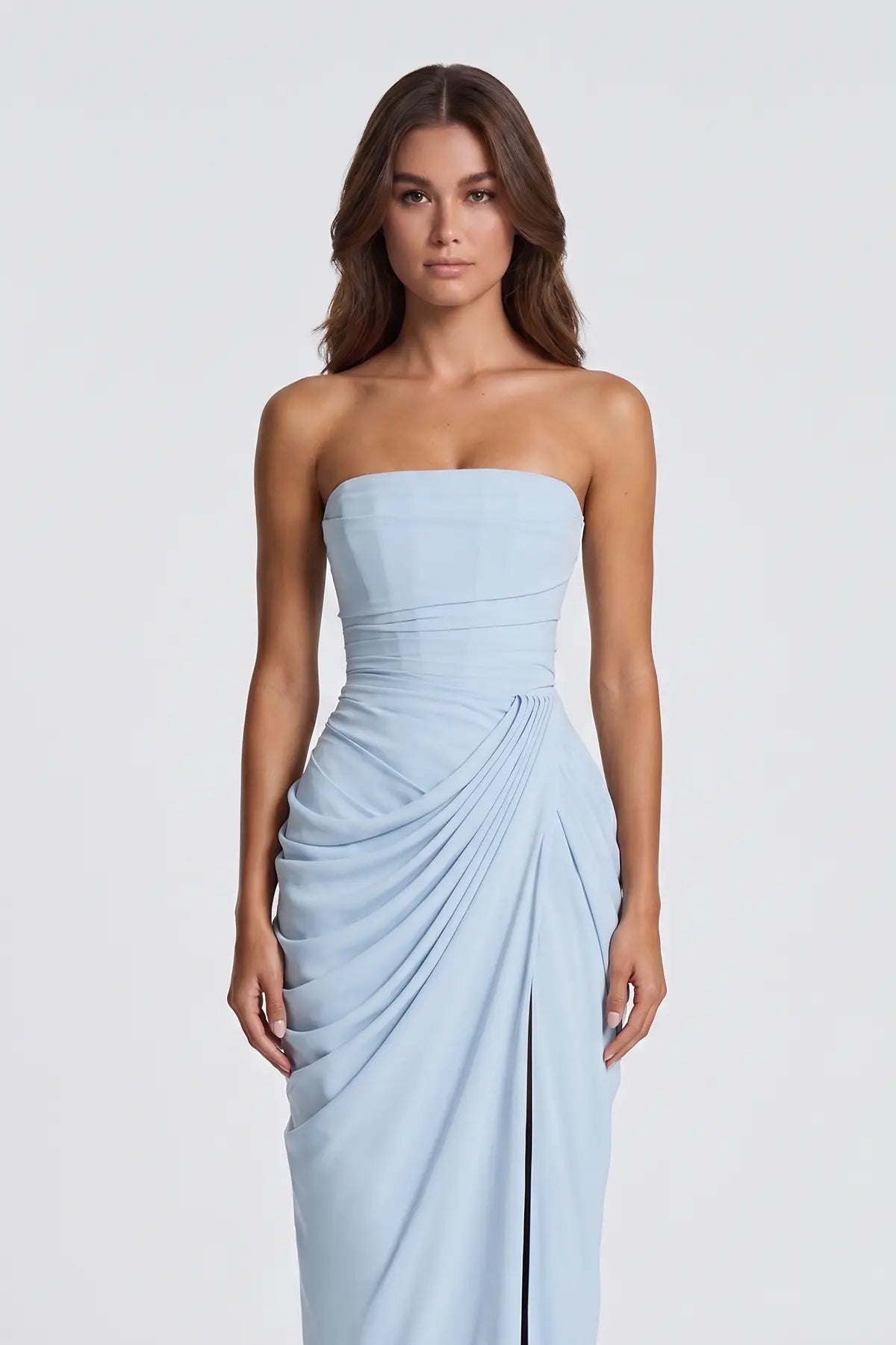 Sleeveless Lace Up Evening Dress