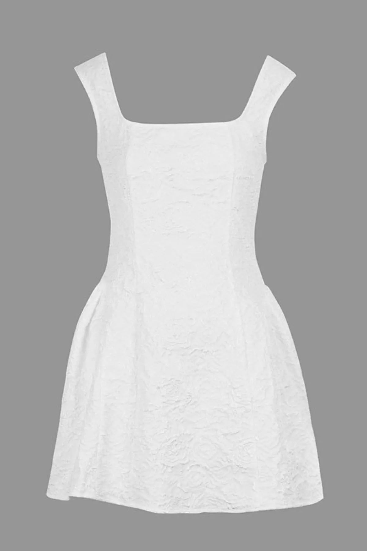 Square Neck Puff Mini Dress