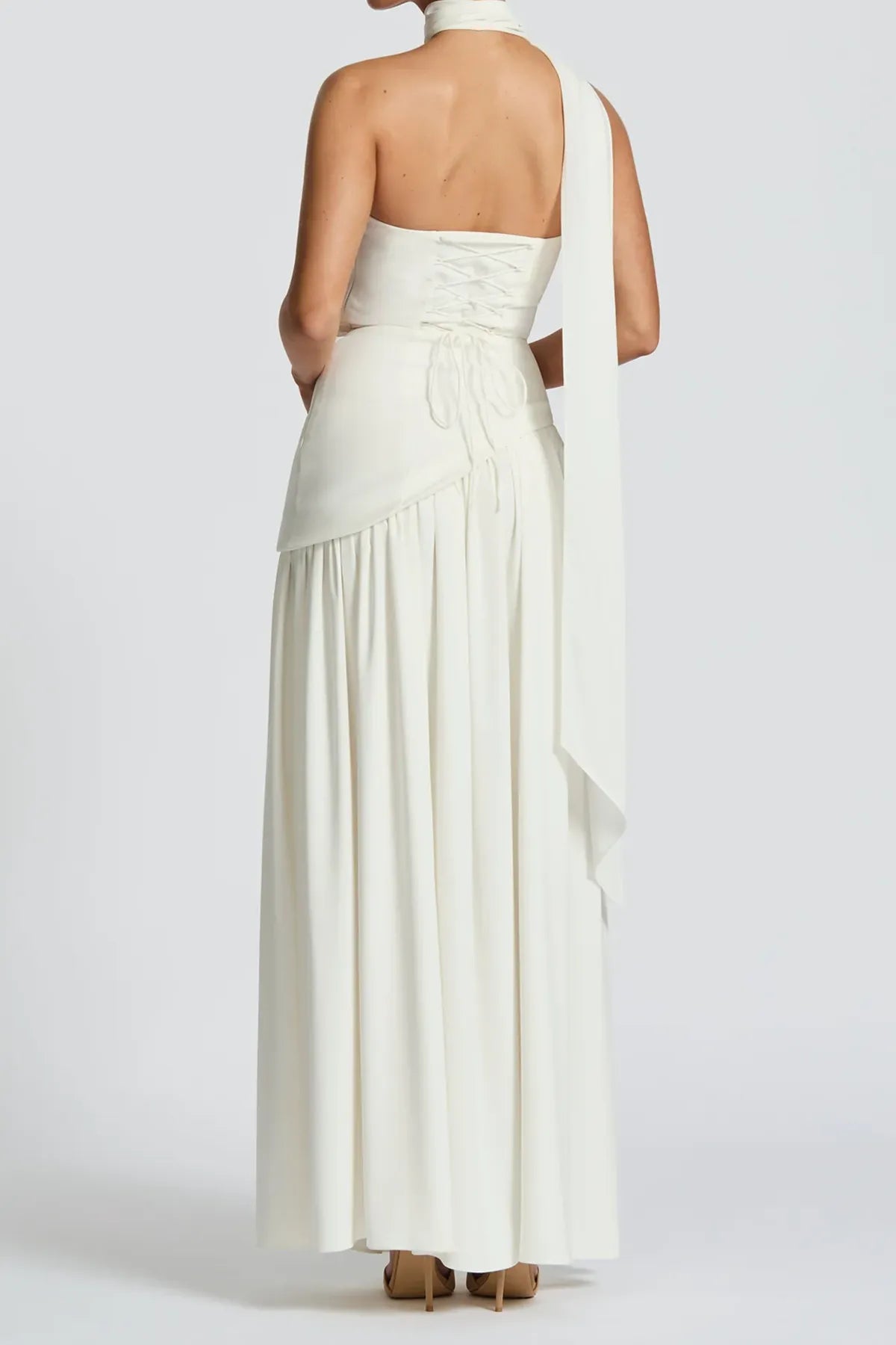 Strapless Split Thigh Maxi Evening Dress