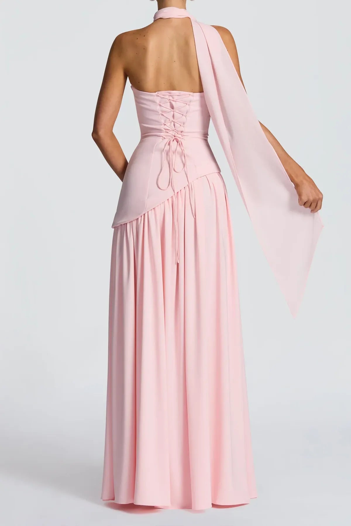 Strapless Split Thigh Maxi Evening Dress