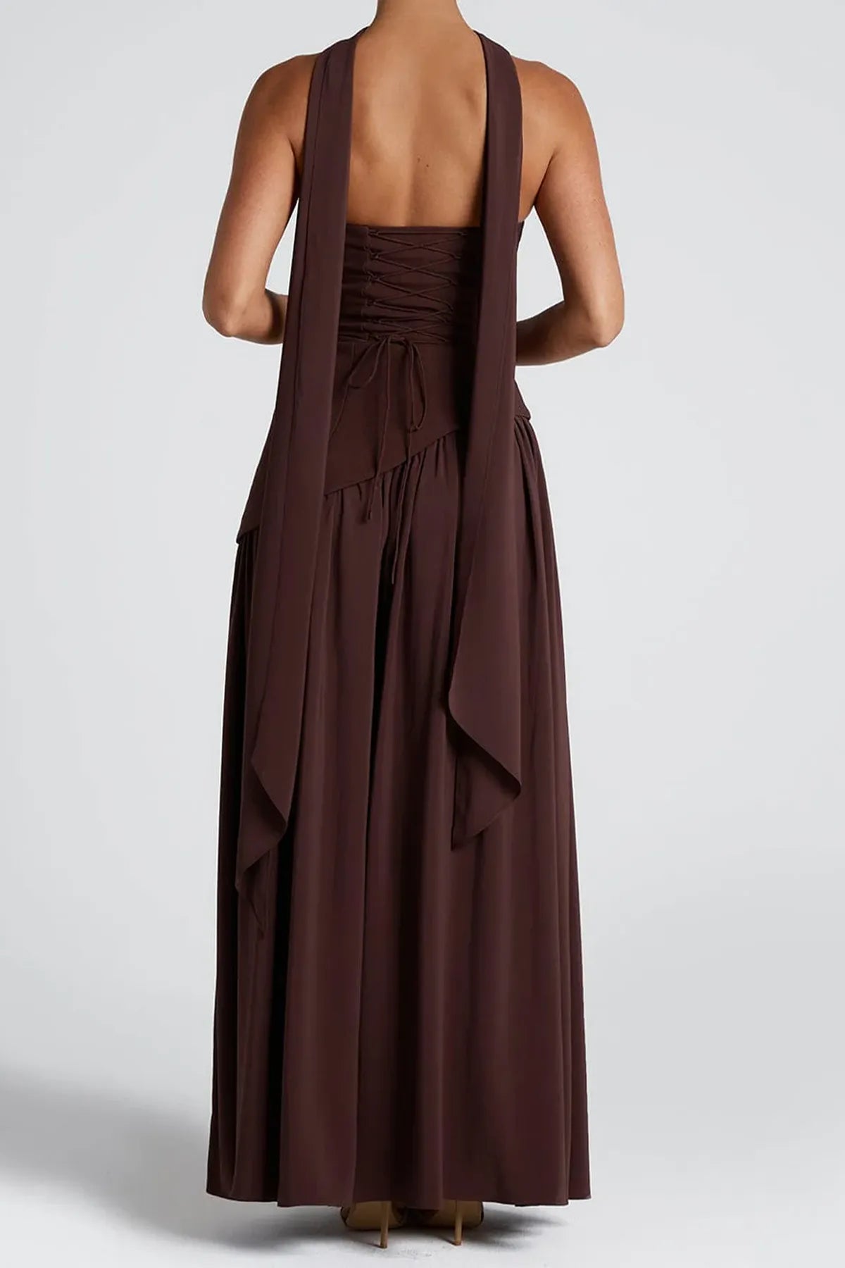 Strapless Split Thigh Maxi Evening Dress