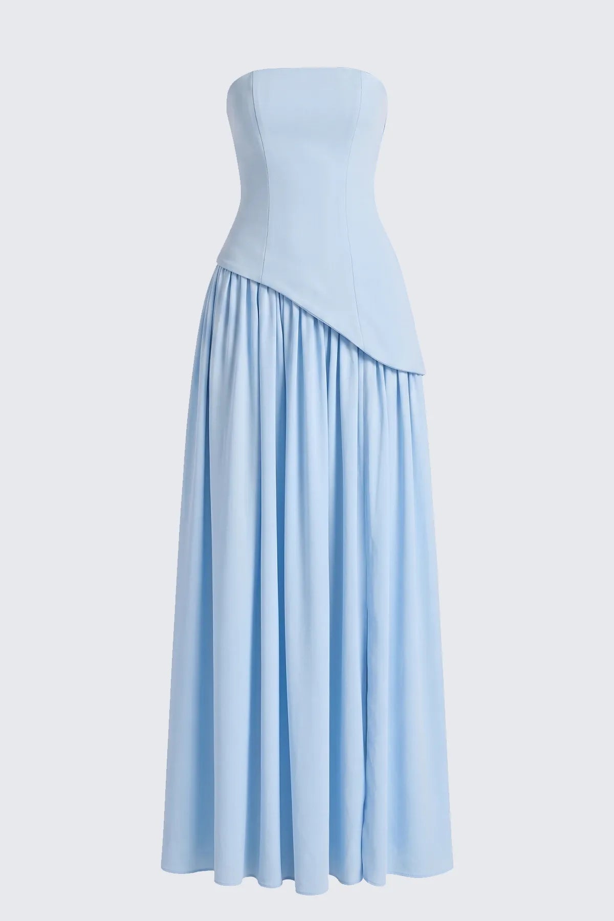 Strapless Split Thigh Maxi Evening Dress