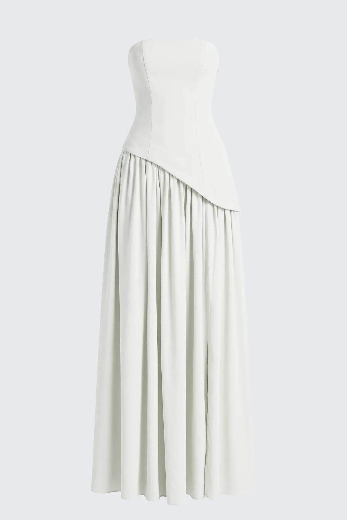 Strapless Split Thigh Maxi Evening Dress
