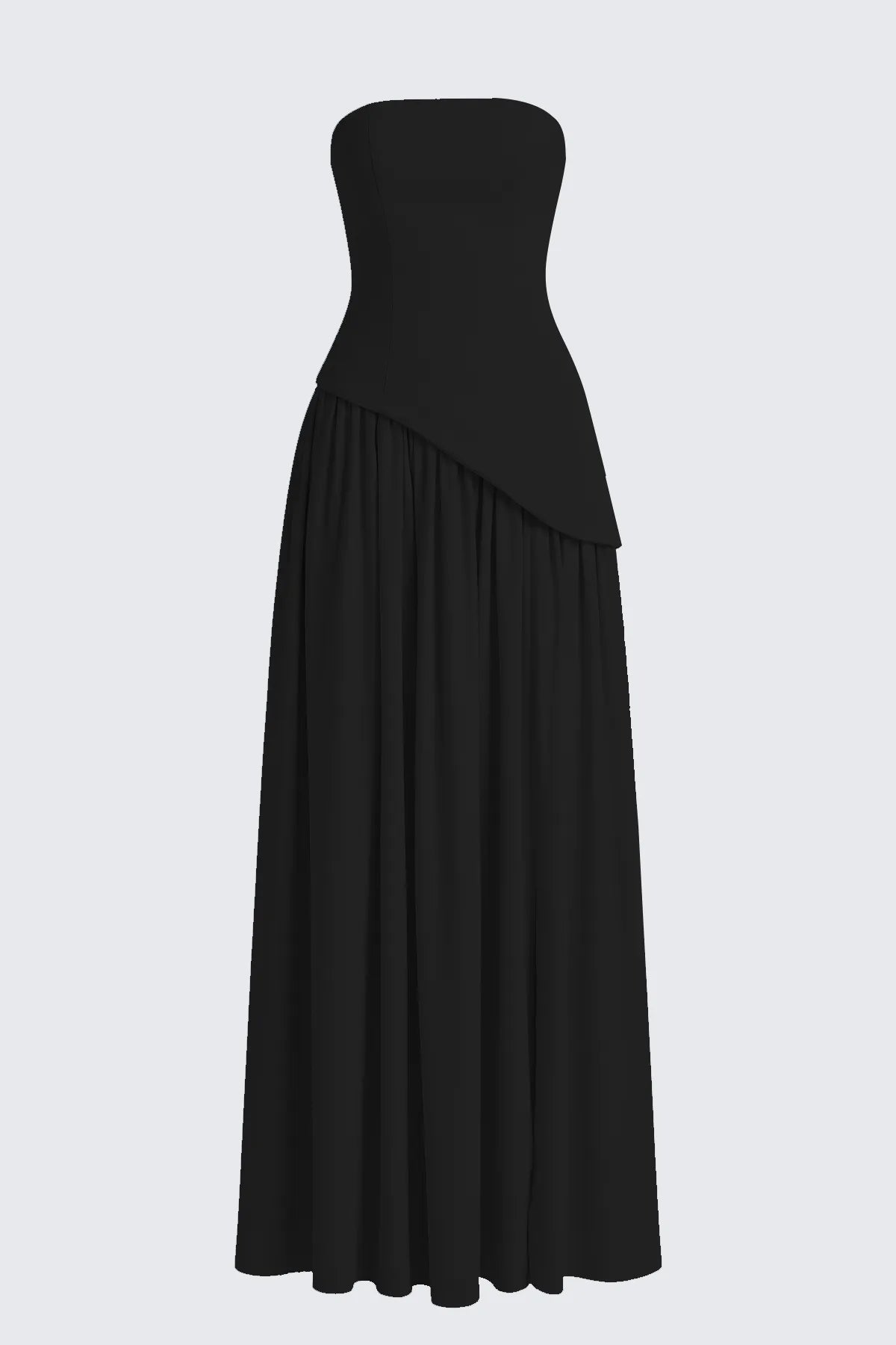 Strapless Split Thigh Maxi Evening Dress