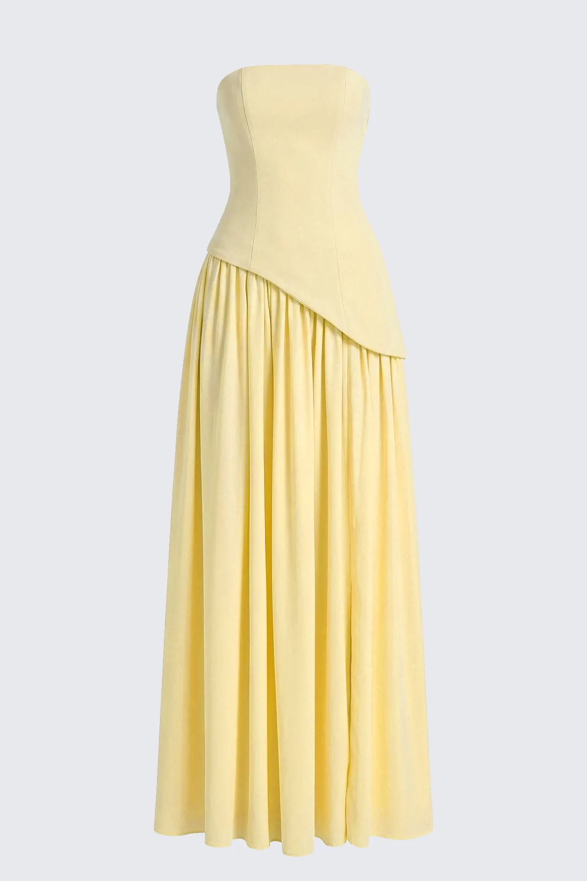 Strapless Split Thigh Maxi Evening Dress