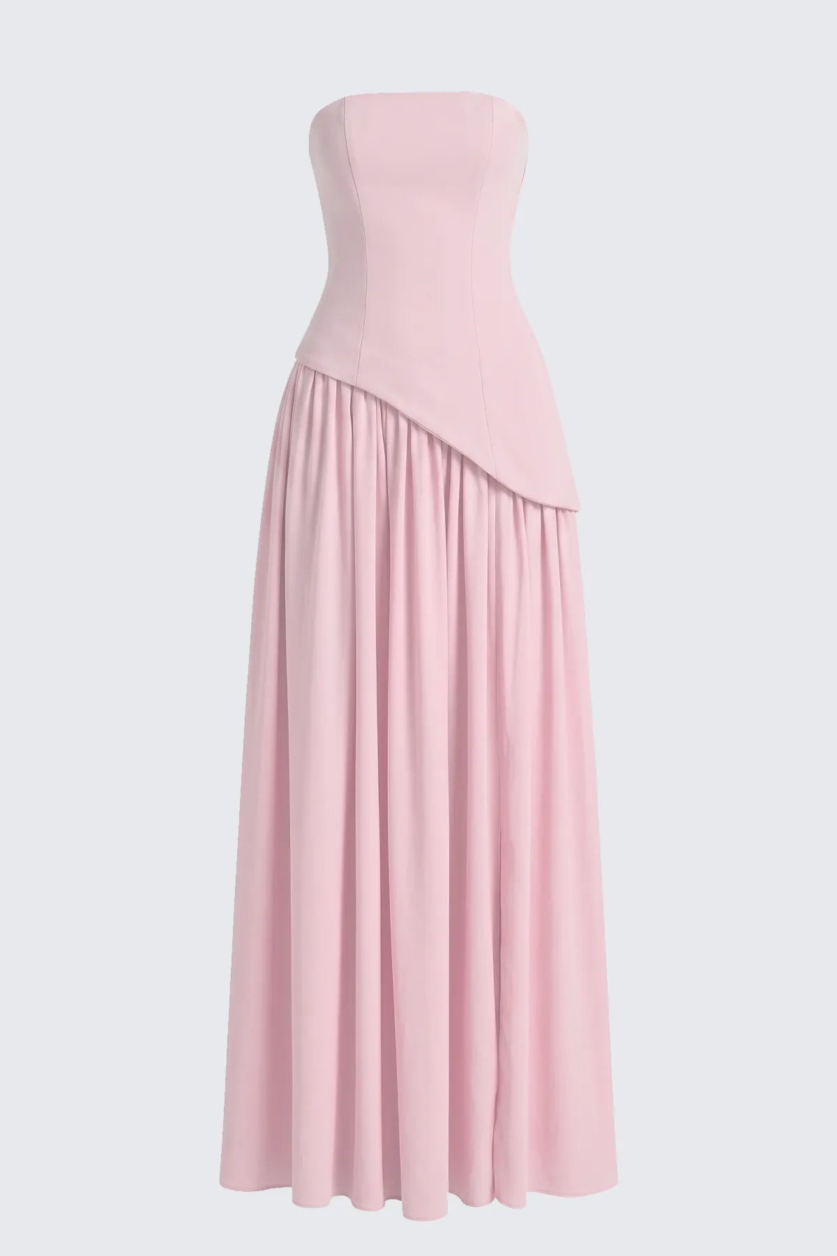 Strapless Split Thigh Maxi Evening Dress