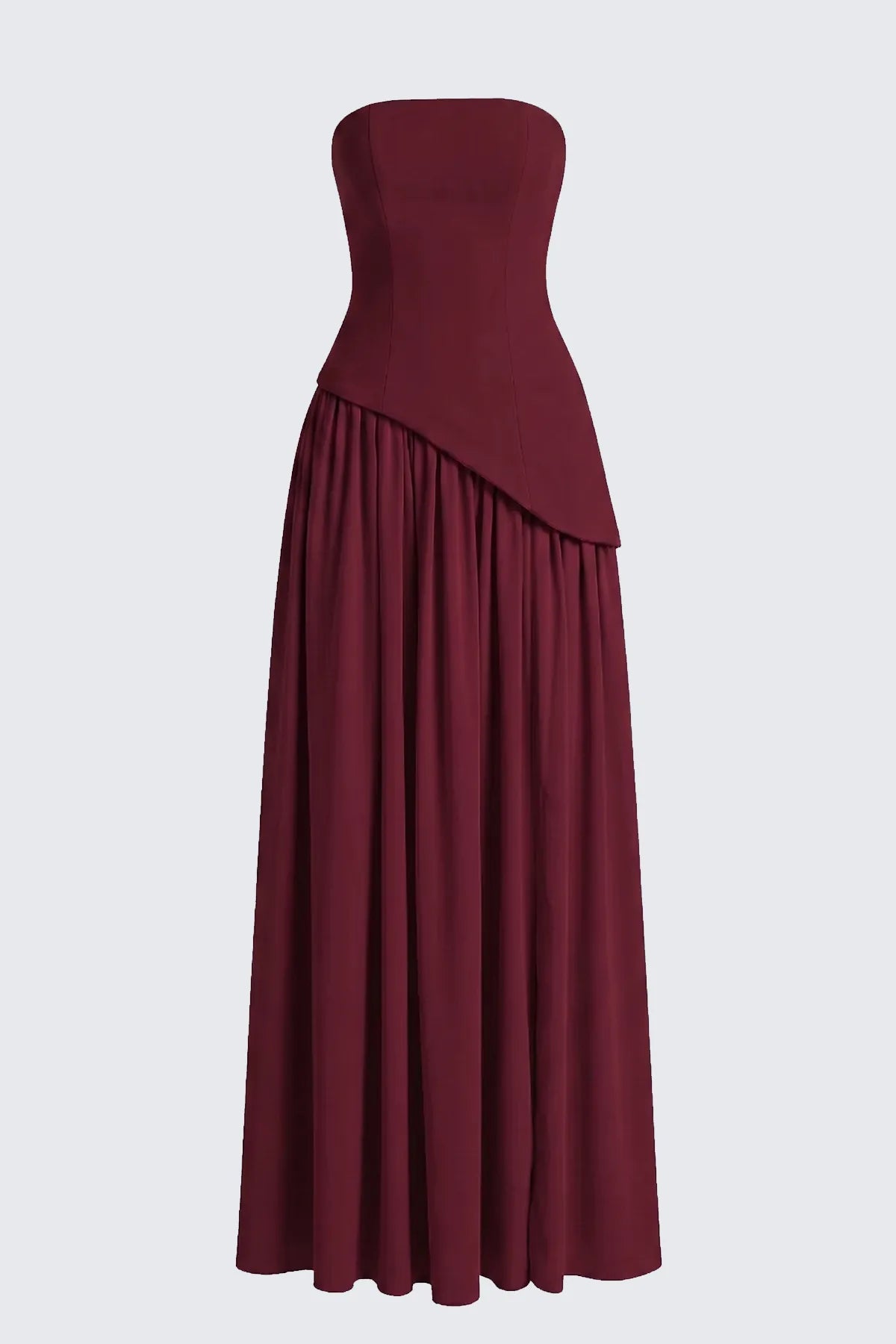 Strapless Split Thigh Maxi Evening Dress