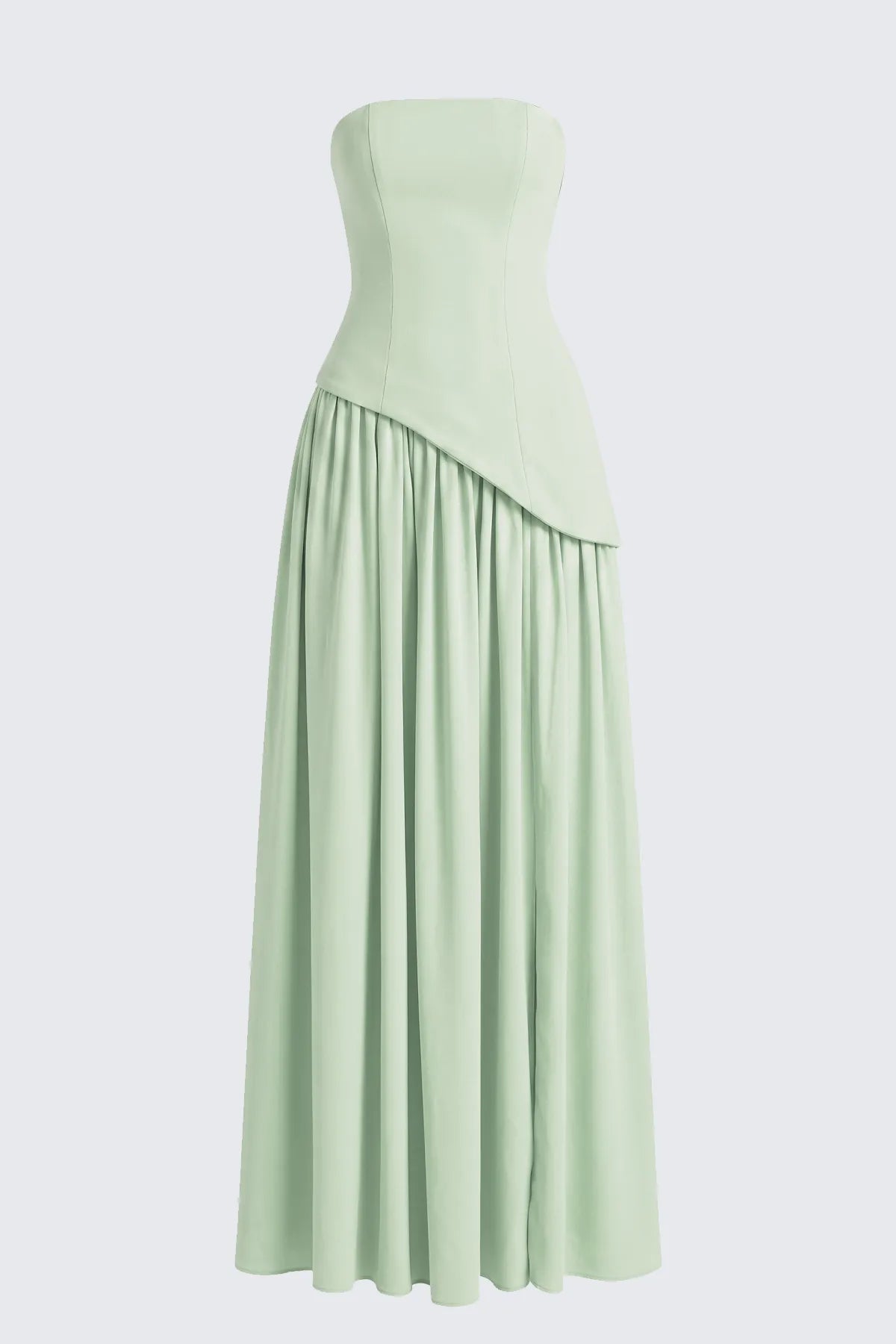 Strapless Split Thigh Maxi Evening Dress