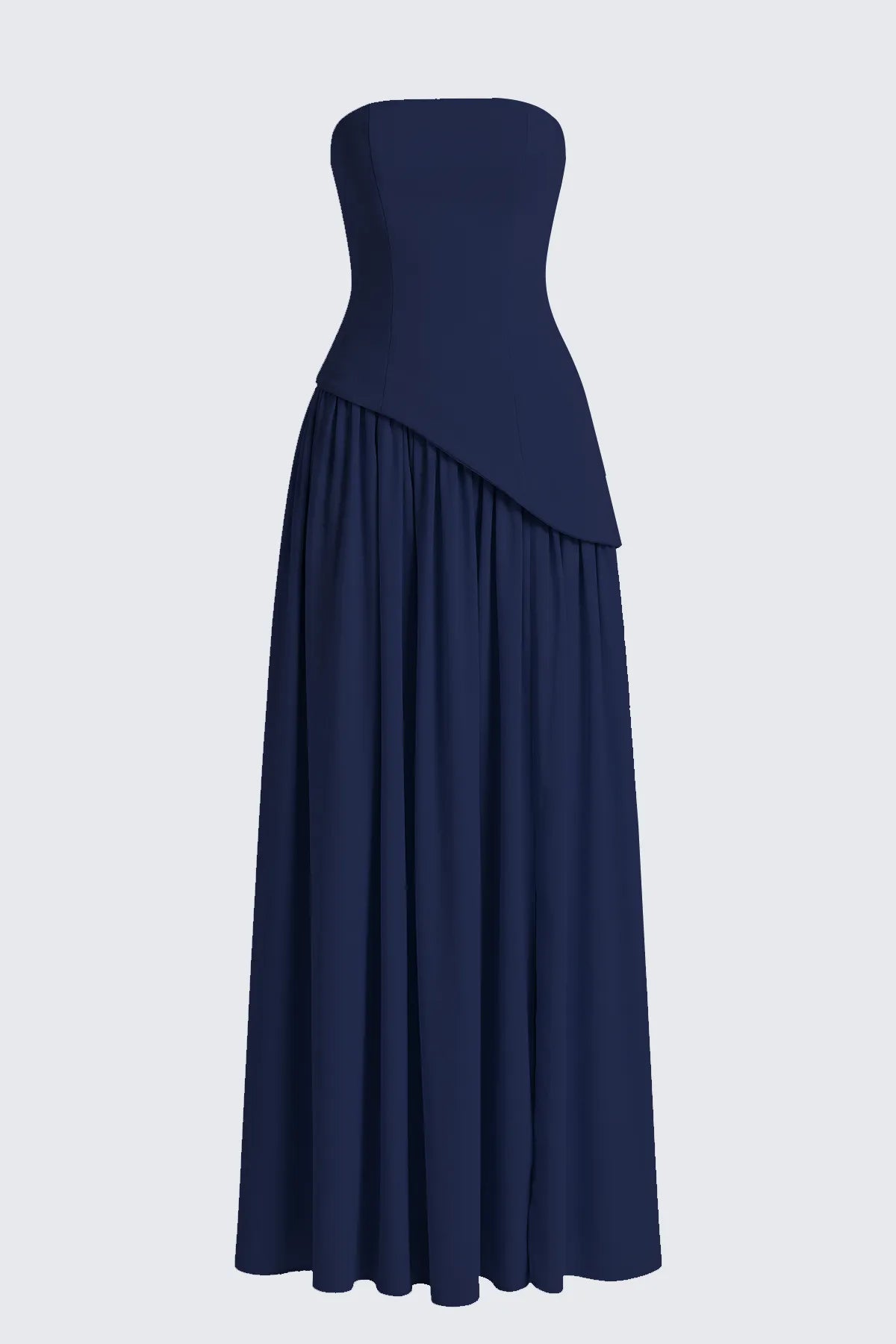 Strapless Split Thigh Maxi Evening Dress