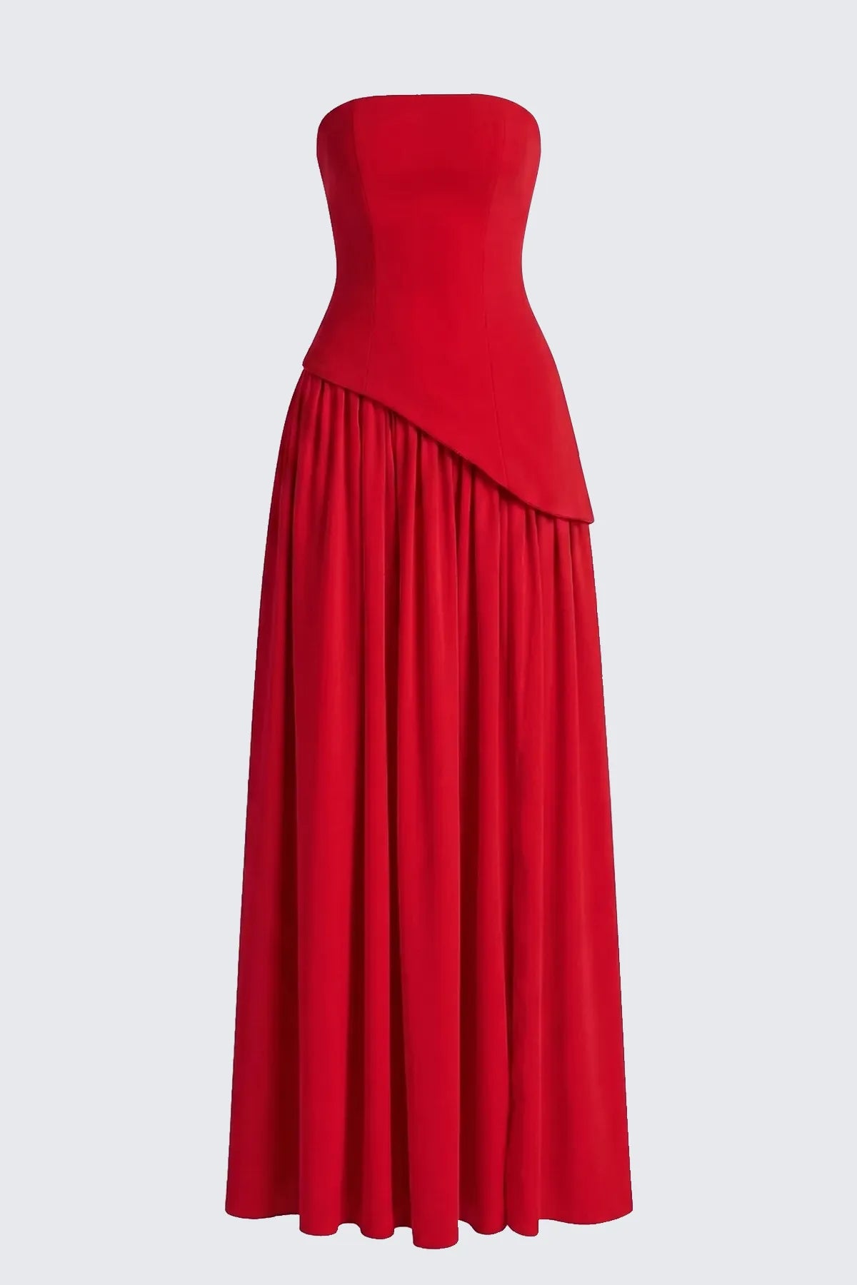 Strapless Split Thigh Maxi Evening Dress