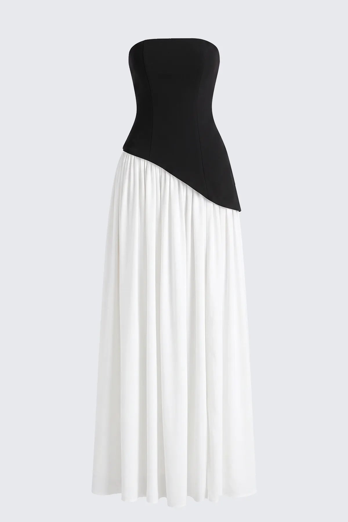 Strapless Split Thigh Maxi Evening Dress